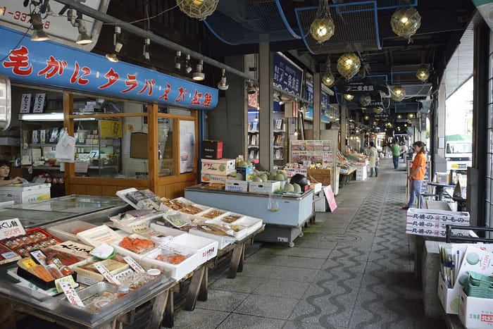 Nijo Fish Market In Central Sapporo