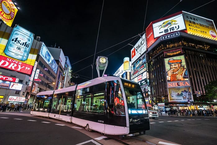 Susukino in central Sapporo